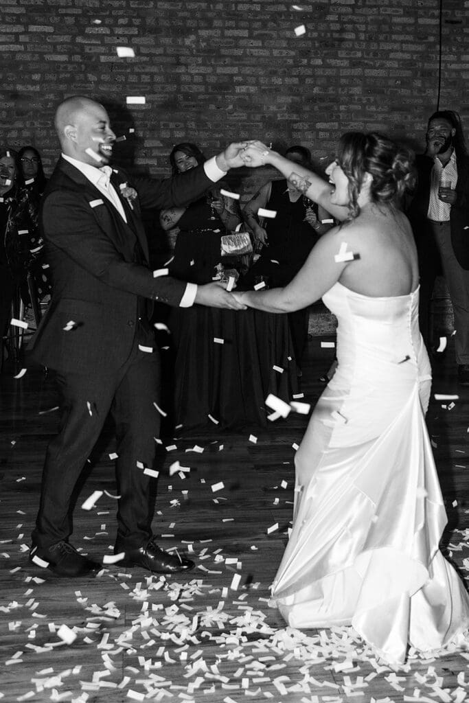Wedding dancing in their Chicago wedding