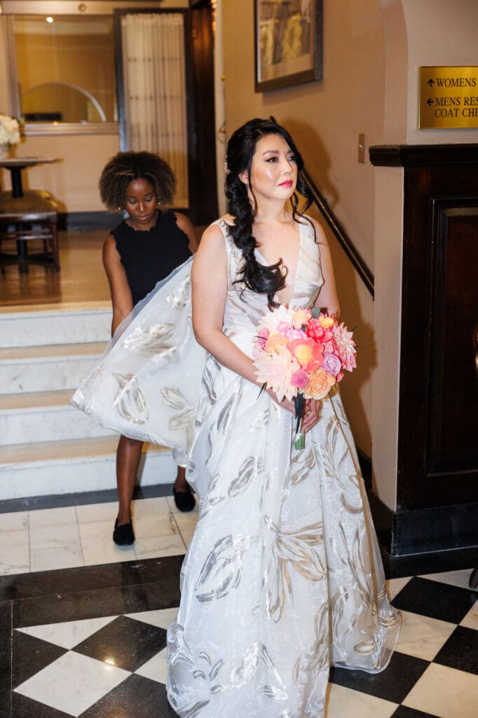 Full-service wedding planner in Chicago helping bride